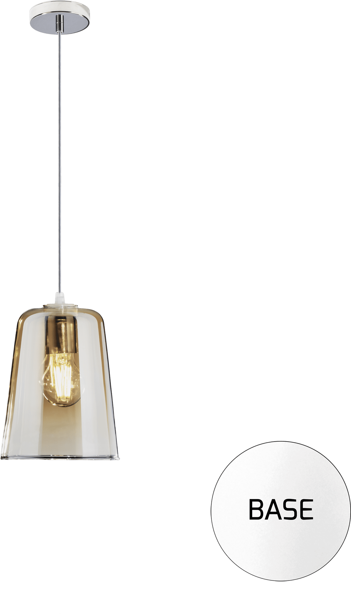 1164BI/S1-AM SHADED SOSP. BIANCO 1 LUCE AMBRA