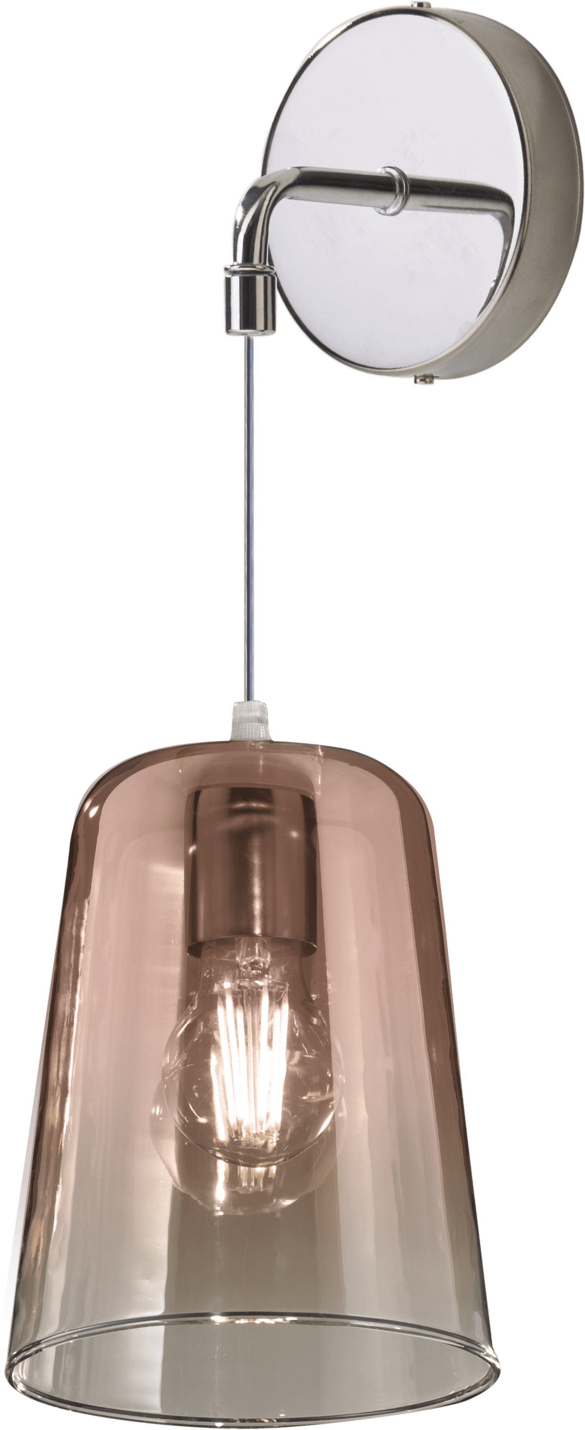 1164CR/A-RA SHADED APPLIQUE CROMO REGOLABILE 1 LUCE RAME