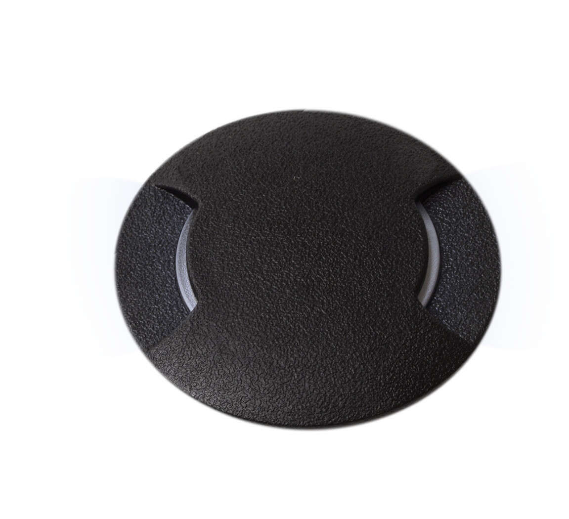 CAPRI CALPESTABILE INCASSO TONDO 9 CM. 1 LUCE BIEMISSIONE NERO IP67 GU10 LED 6W CCT INCLUSA