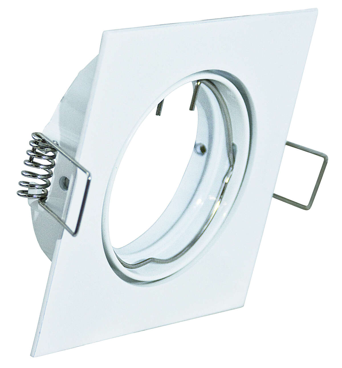 FARETTO INCASSO FUN IP20 ORIENTABILE QUADRO BIANCO OPACO CON PORTALAMPADA GU10