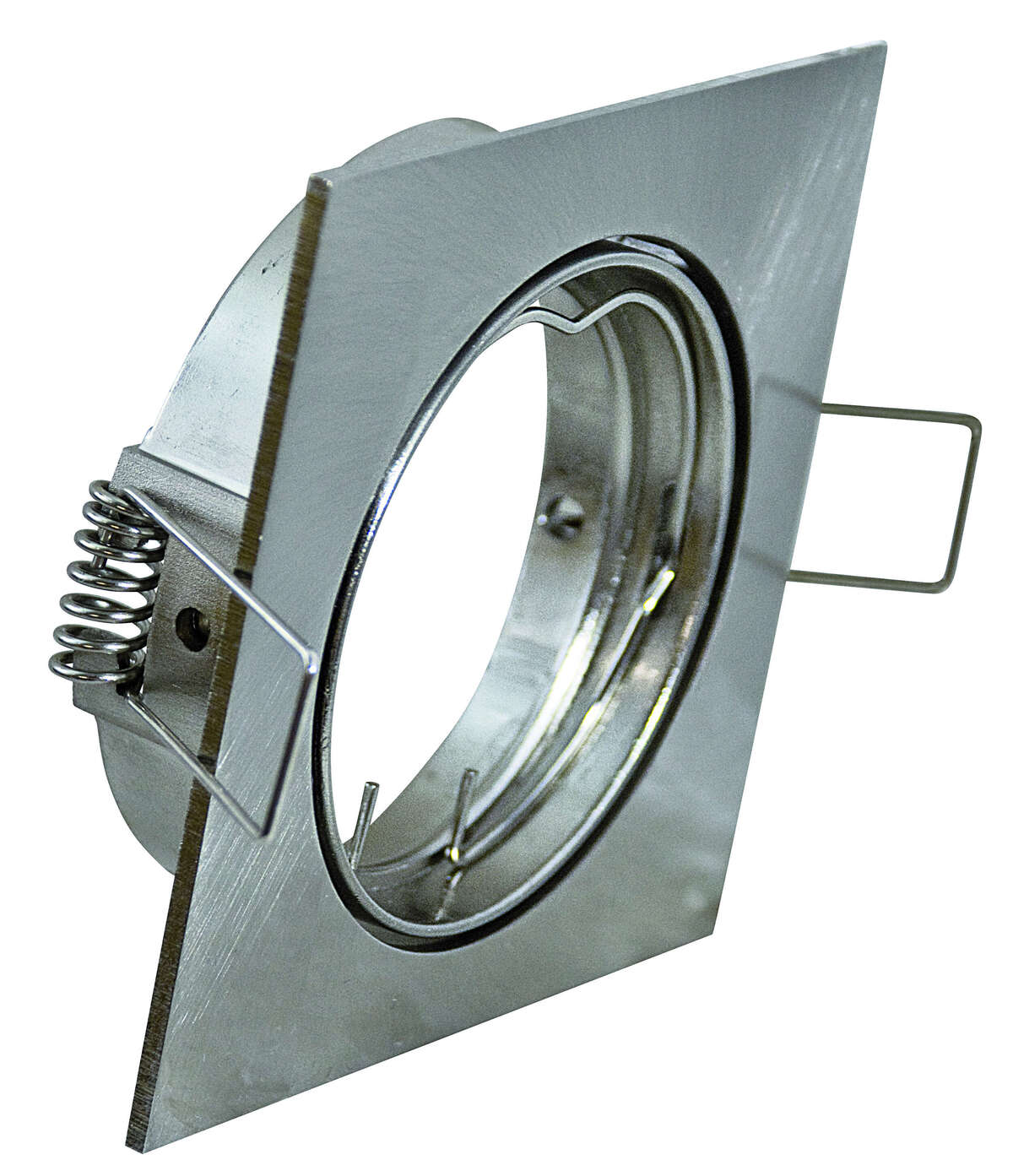 FARETTO INCASSO FUN IP20 ORIENTABILE QUADRO NICHEL SATINATO CON PORTALAMPADA GU10