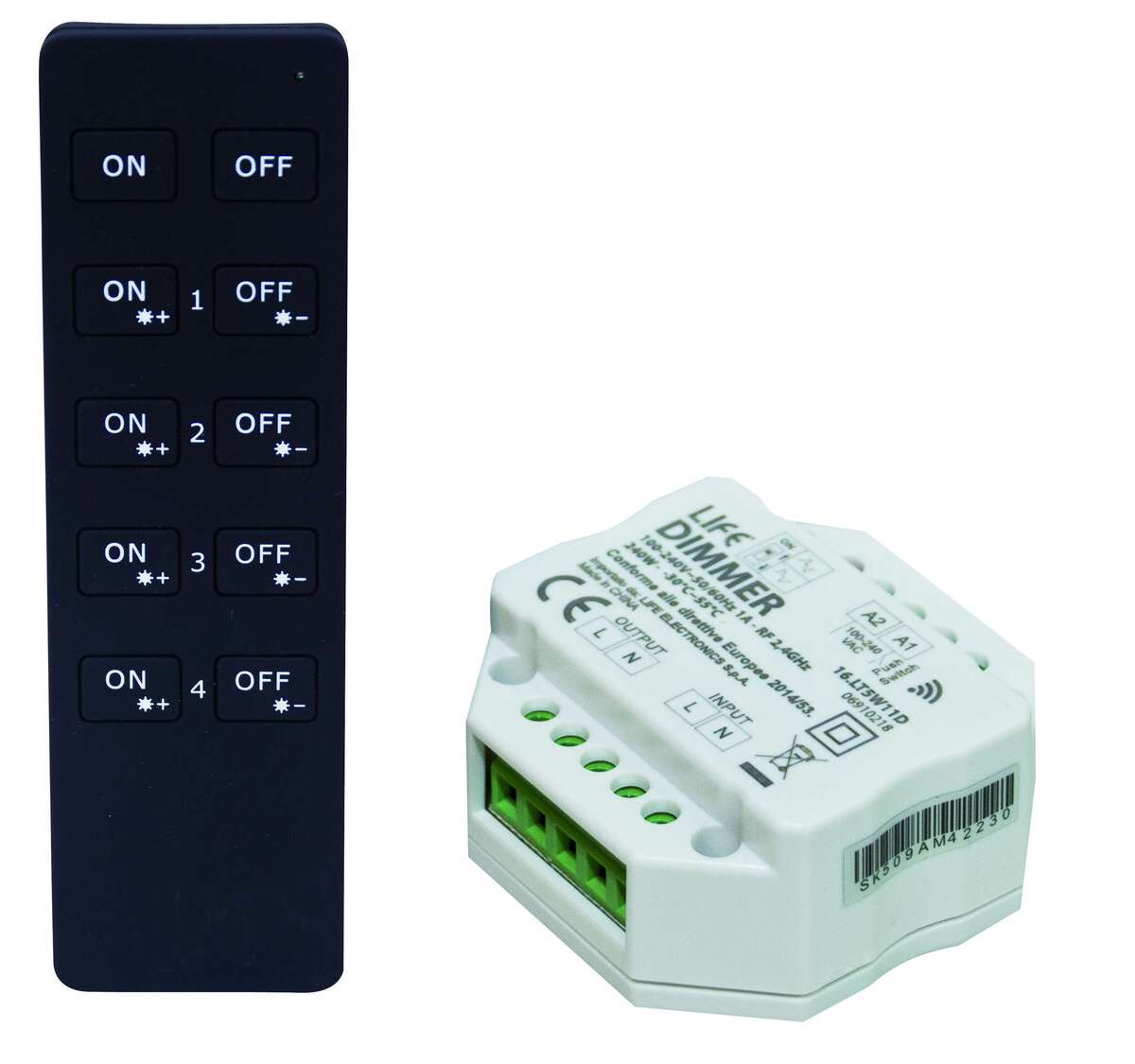 KIT RICEVITORE DIMMER+TELECOMANDO MAX 240W