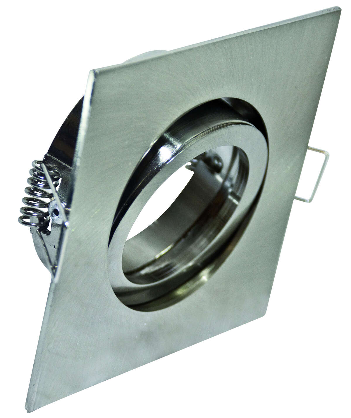 FARETTO INCASSO OIL IP20 ORIENTABILE QUADRO NICHEL SATINATO CON PORTALAMPADA GU10