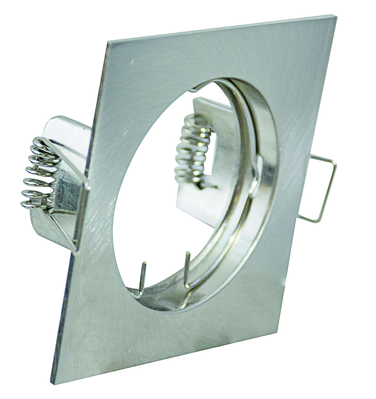 FARETTO INCASSO RUN IP20 FISSO QUADRO NICHEL SATINATO CON PORTALAMPADA GU10